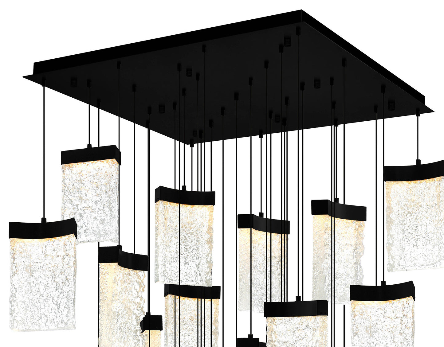 CWI LIGHTING 1587P36-33-101 Lava Integrated LED Black ChandelierBy CWI Lighting