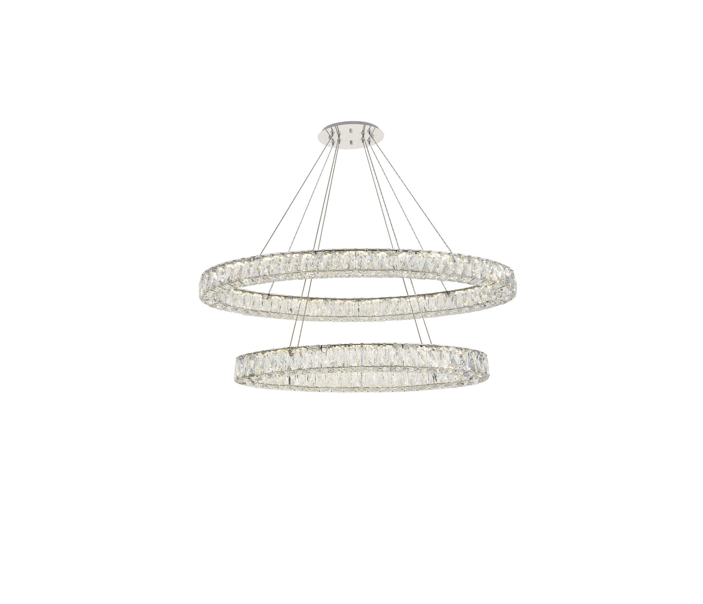 Elegant Monroe Integrated LED Light Chandelier 3503D48C - ChromeBy Elegant Furniture & Lighting