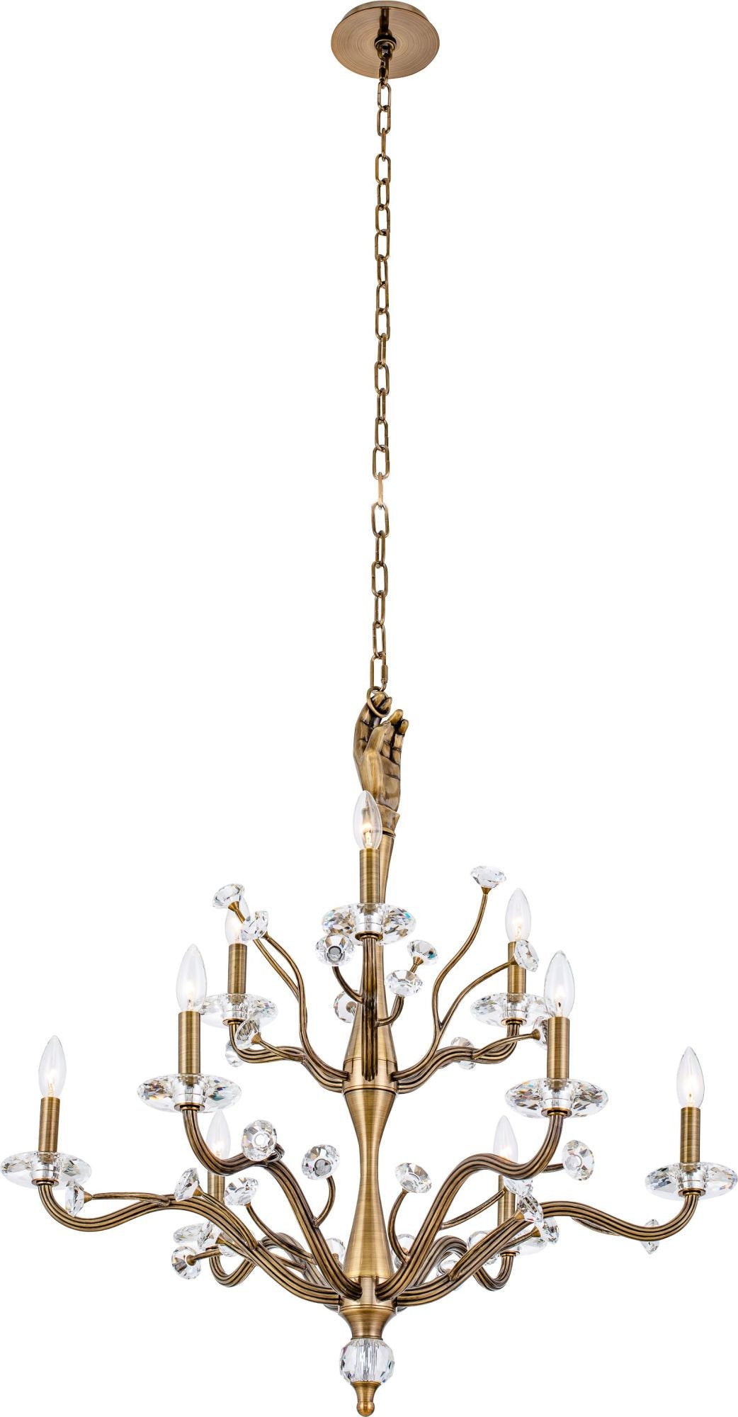 Kalco 517771 Venus 6 Light 26"W Crystal Candle Style Chandelier - PewterBy KALCO LIGHTING