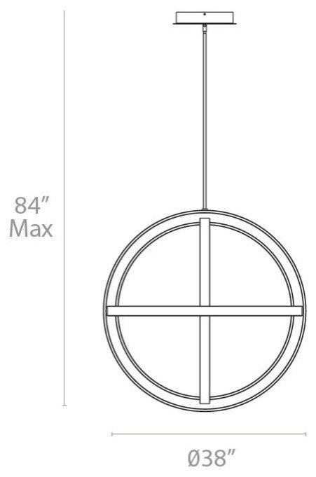 Modern Forms Kinetic 38" LED Chandelier in TitaniumBy Modern Forms