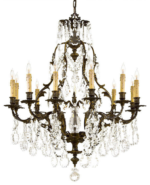 Metropolitan N950201 12 Light 1 Tier Candle Style Crystal - Oxidized BrassBy Minka Aire