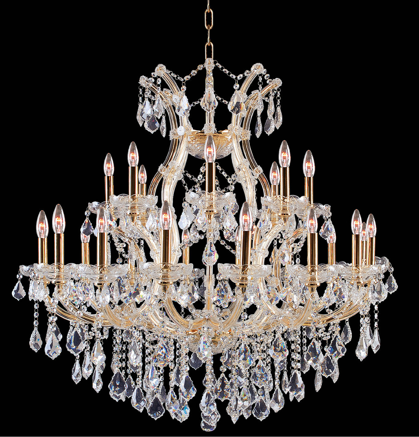 Artistry Lighting Maria Theresa Collection Chandelier, 36"x36", GoldBy Artistry Lighting