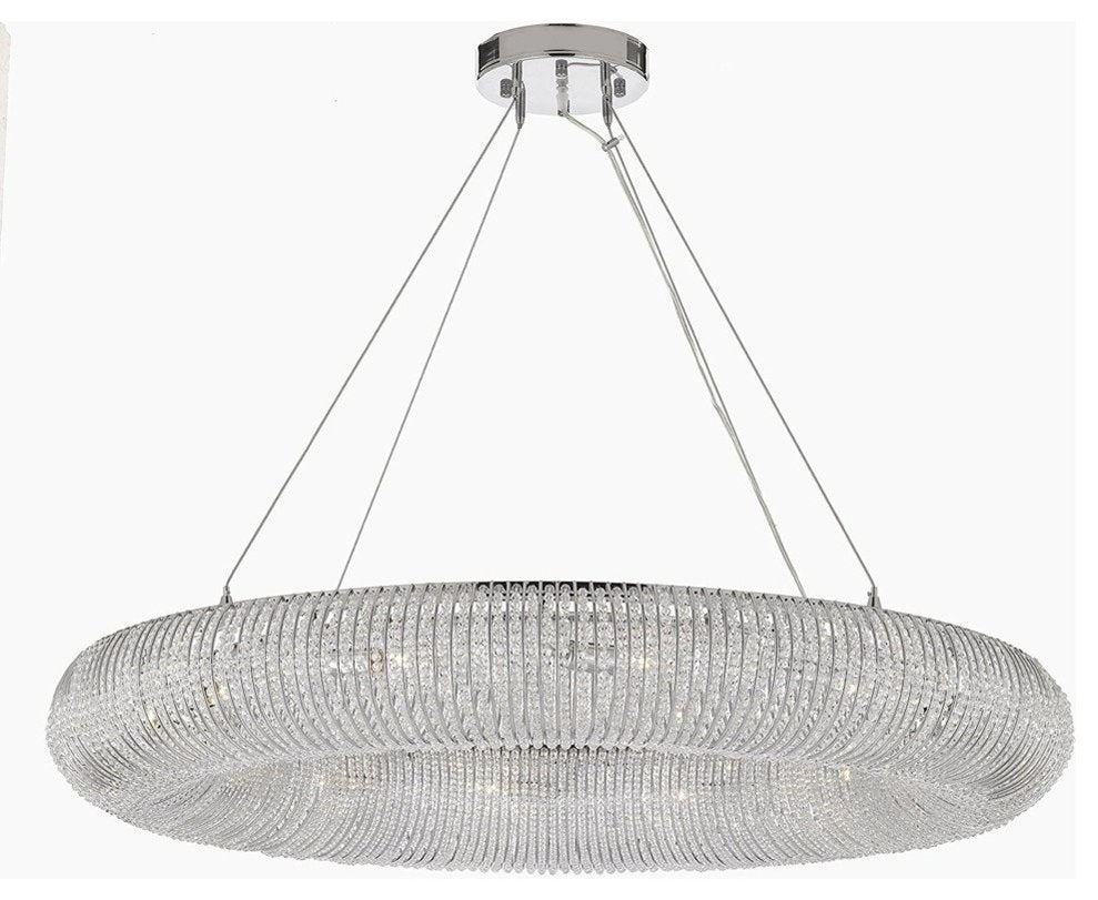 Crystal Ring Chandelier Modern Contemporary Lighting Floating Orb ChandelierBy HarrisonLane510