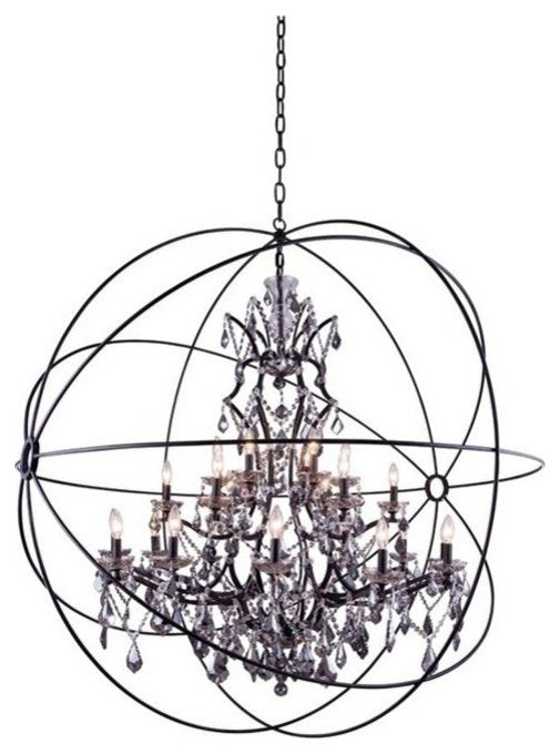 Elegant Lighting Geneva 60" 25 Light Royal Crystal Pendant LampBy Elegant Furniture & Lighting