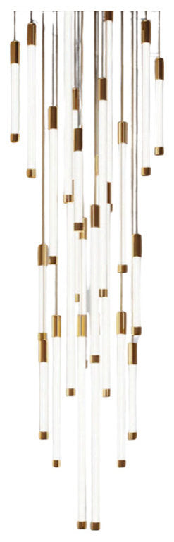 La Barra Duplex Staircase Foyer Chandelier, 18 LightsBy Morsale.com
