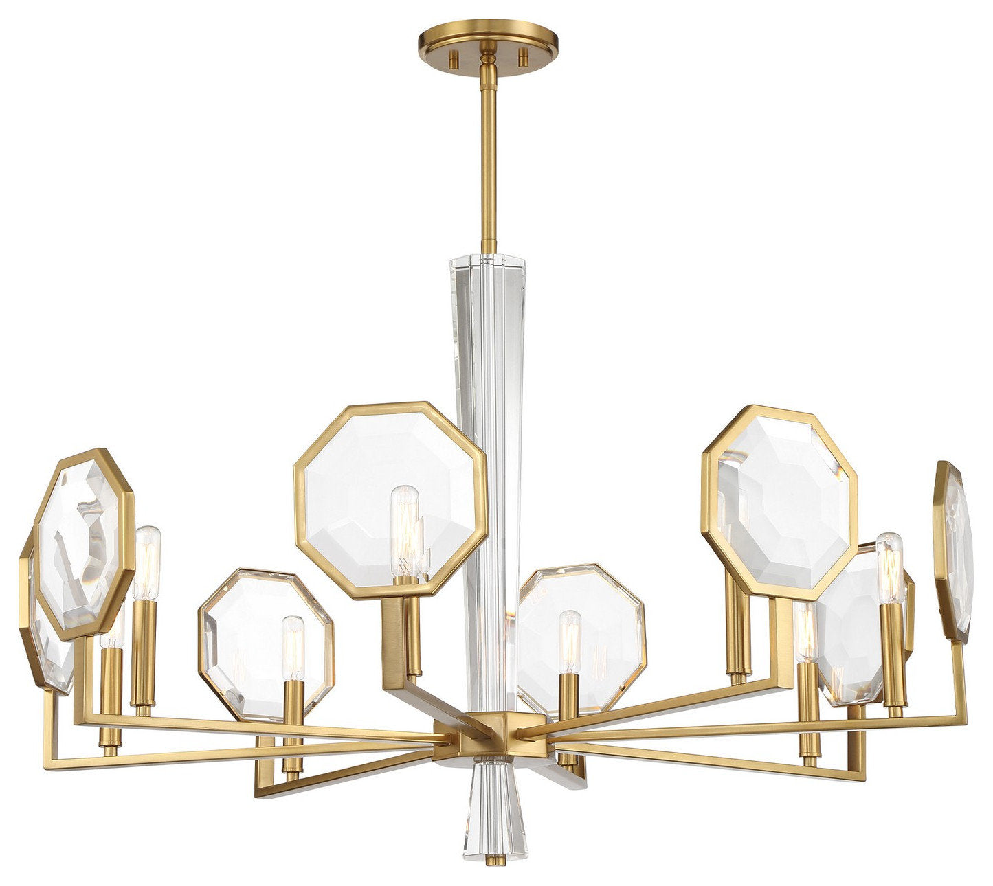 Leighton 8-Light Chandelier, Warm BrassBy Savoy House