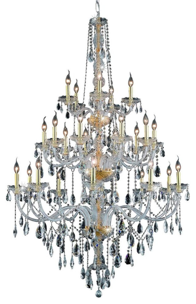 Elegant 7925G43G/RC Verona 25-Light Gold Chandelier Clear Royal Cut CrystalBy Elegant Furniture & Lighting