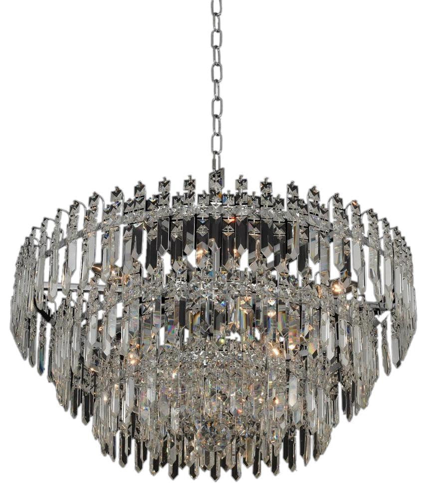 Chrome Pandoro 27" Pendant With CrystalBy KALCO LIGHTING