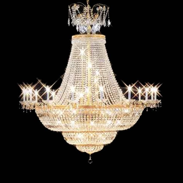 Gold plated 50 Light large crystal Chandelier