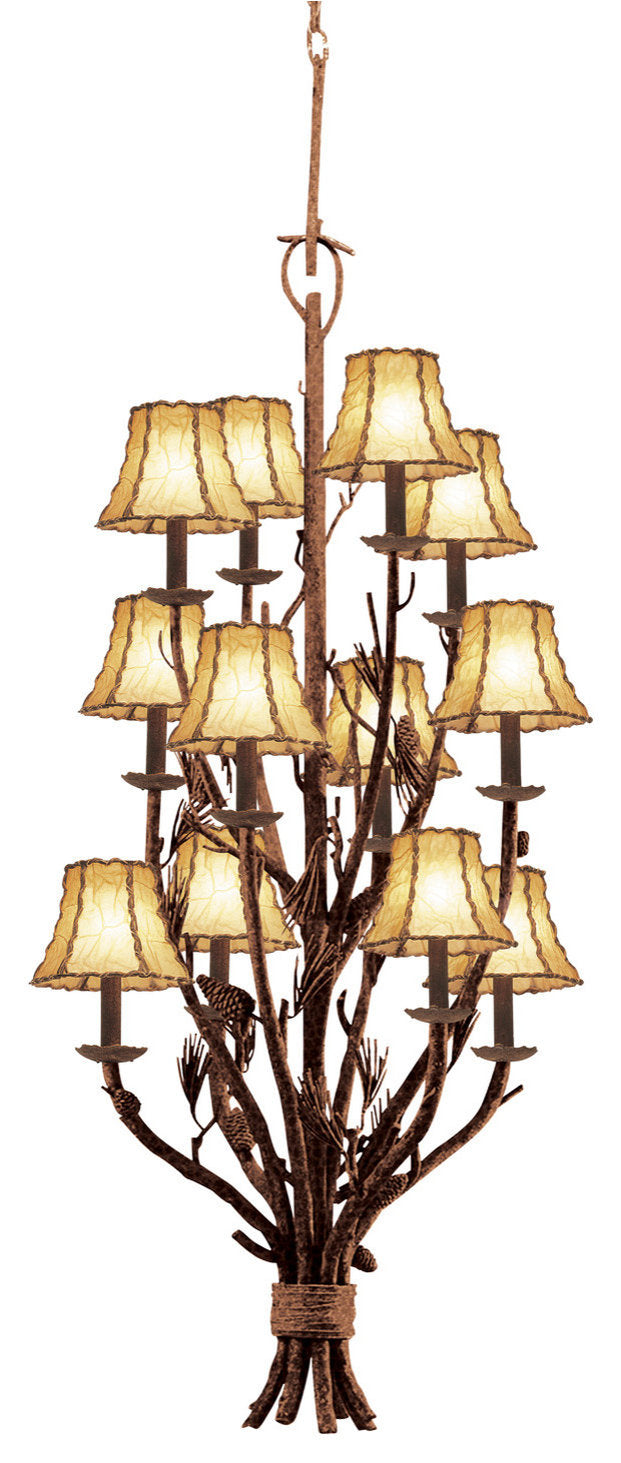 Ponderosa (4+4+4) Light 3 Tier Foyer, Ponderosa, 52"By KALCO LIGHTING