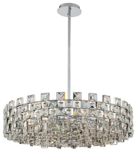 Piazze 29 " Pendant, Polished ChromeBy Allegri Crystal by Kalco Lighting