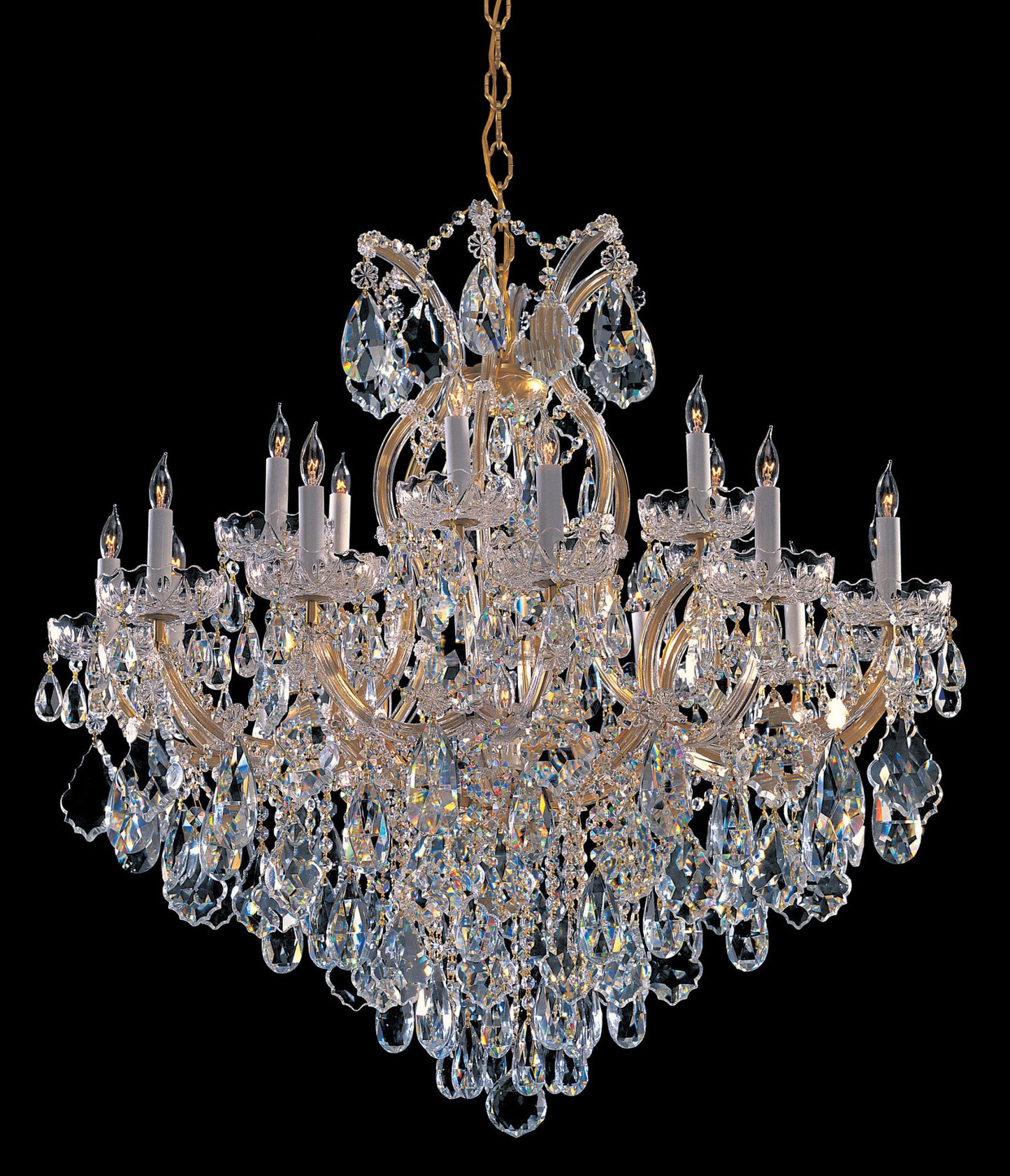 Crystorama Lighting Group 4418-CL-SAQ Maria Theresa 19 Light 38"W - GoldBy Crystorama Lighting