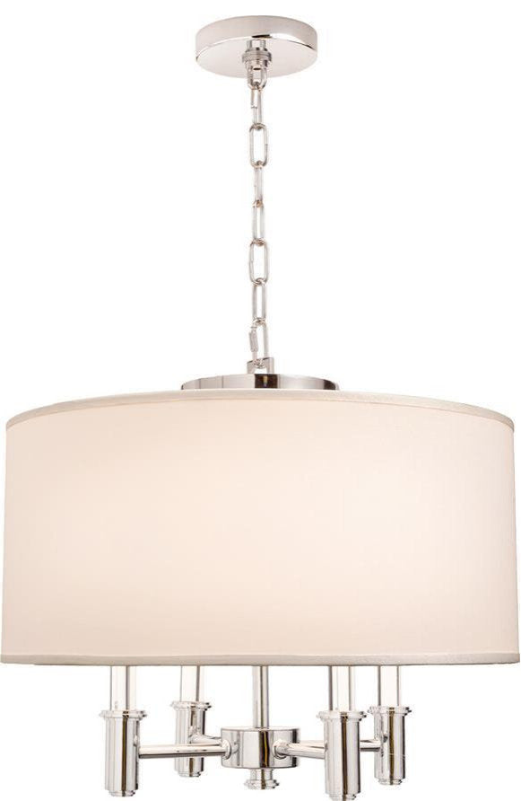 Modern Chrome Pendant With Silk ShadesBy KALCO LIGHTING