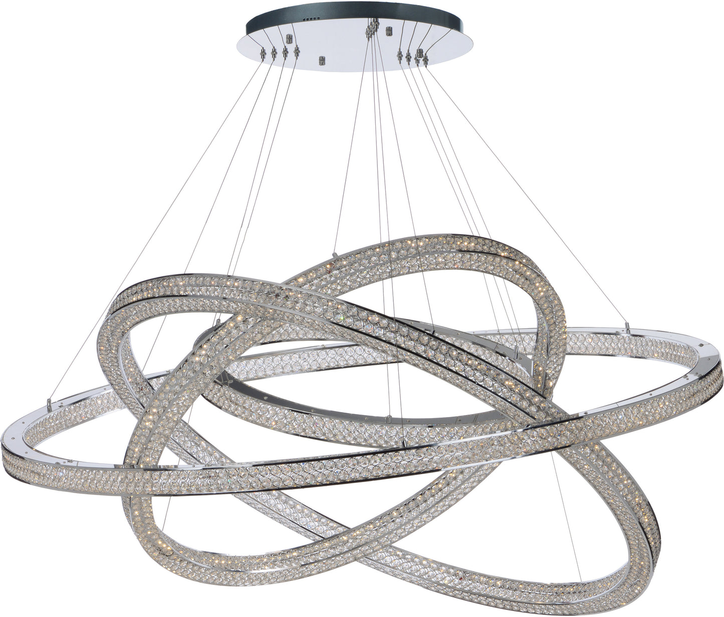 Eternity Entry Twisted Pendant - Polished Chrome, Medium, 1By Maxim Lighting International