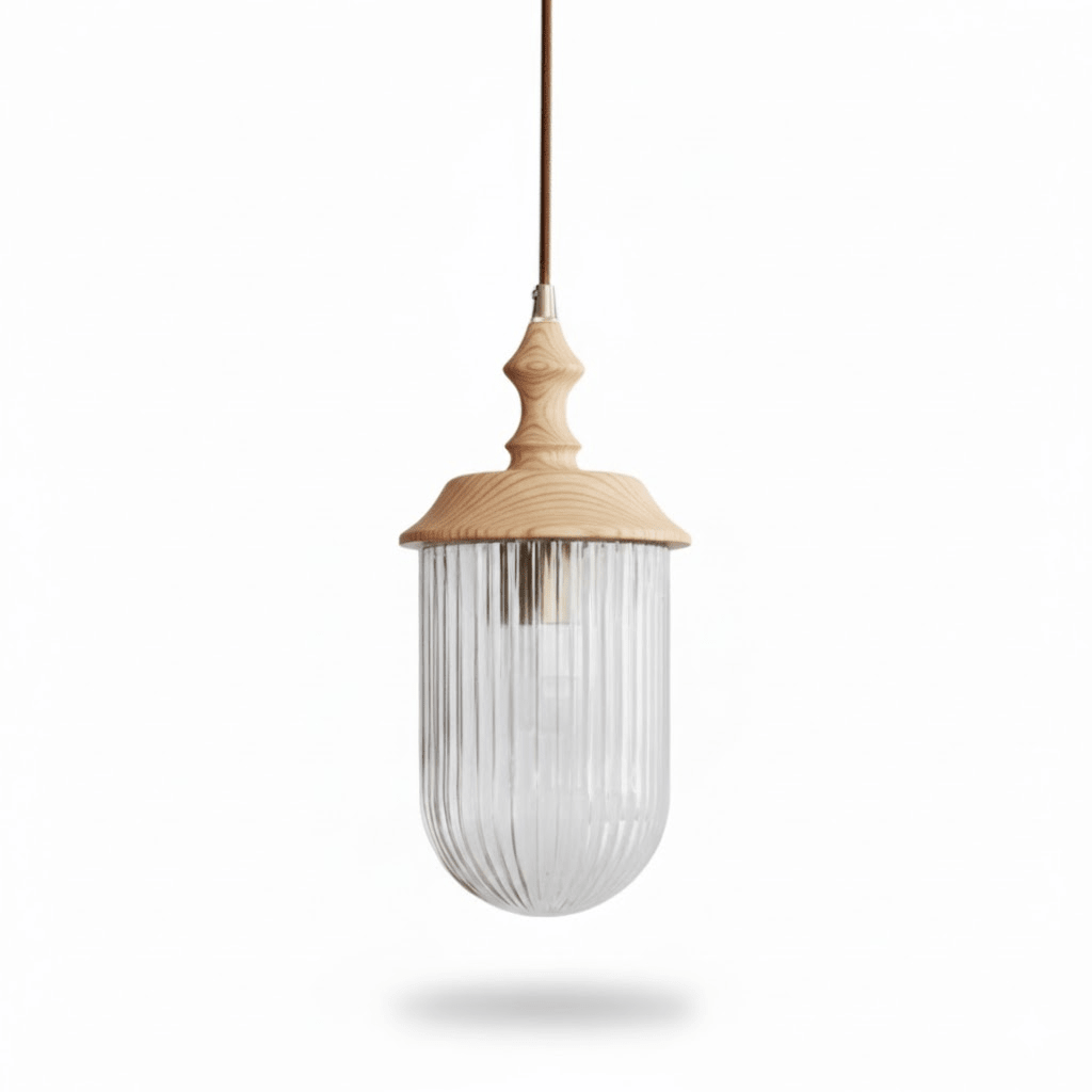 Solas Ribbed Glass Pendant Lamp
