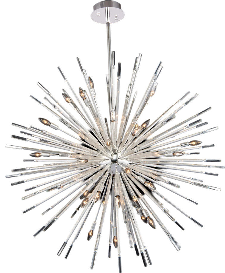 Sprazzo Pendant, Polished Silver, 48"By KALCO LIGHTING