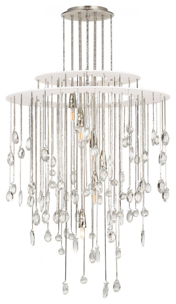 Hailee Polished Nickel and Plaster White Sculpted ChandelierBy Ralph Lauren Home