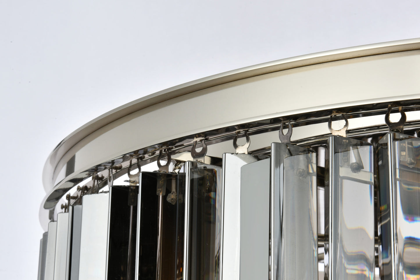 Elegant Lighting 1208F31-SS/RC Sydney 8 Light 32"W Flush Mount - Matte BlackBy Elegant Furniture & Lighting