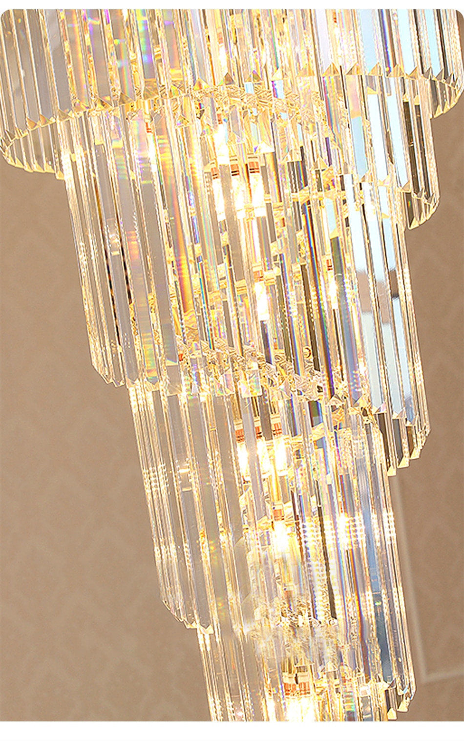 Saint-Vallier-de-Thiey | Crystal Cascade Long Chandelier, 20 BulbsBy Miron Demid LLC