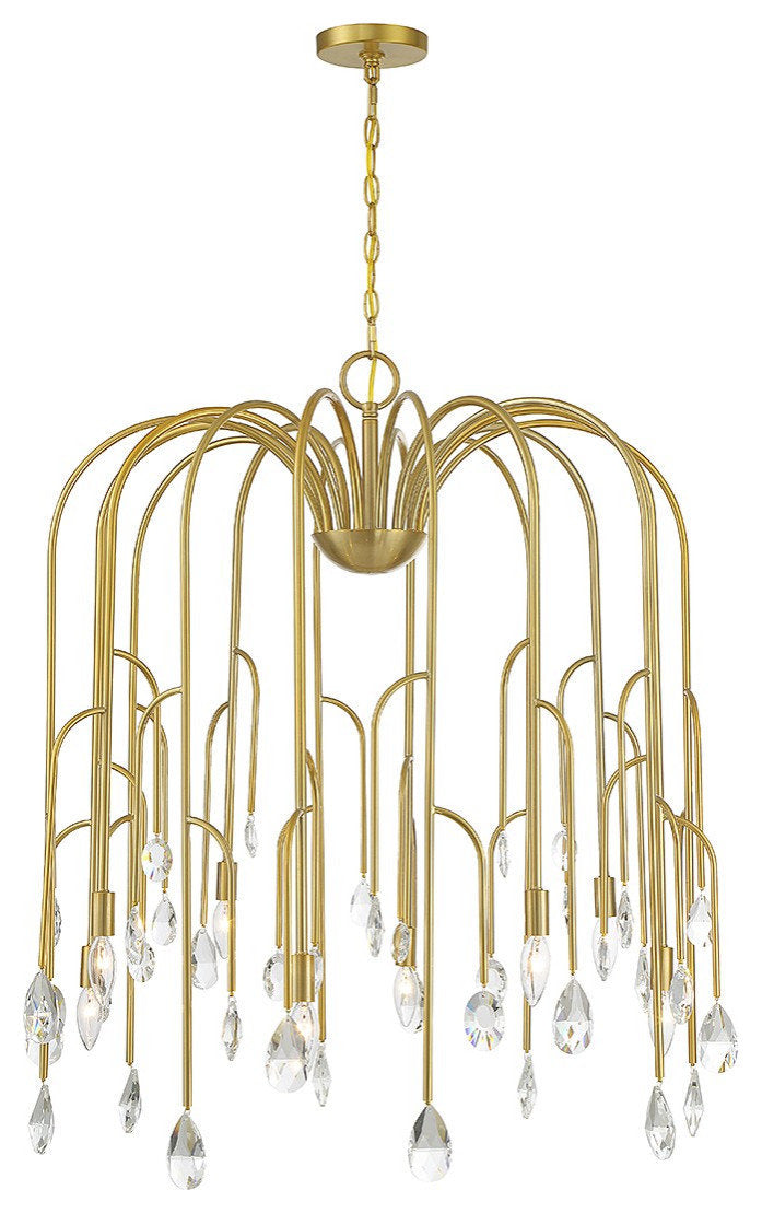 Anholt Eight Light Chandelier, Noble BrassBy Savoy House