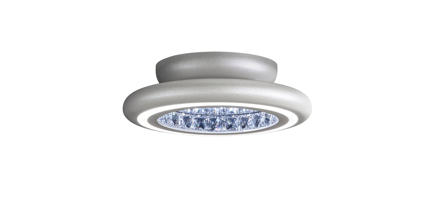 Schonbek Mfc121N-Si1S 1 Light Crystal Semi-Flush, Glimmer SilverBy Schonbek