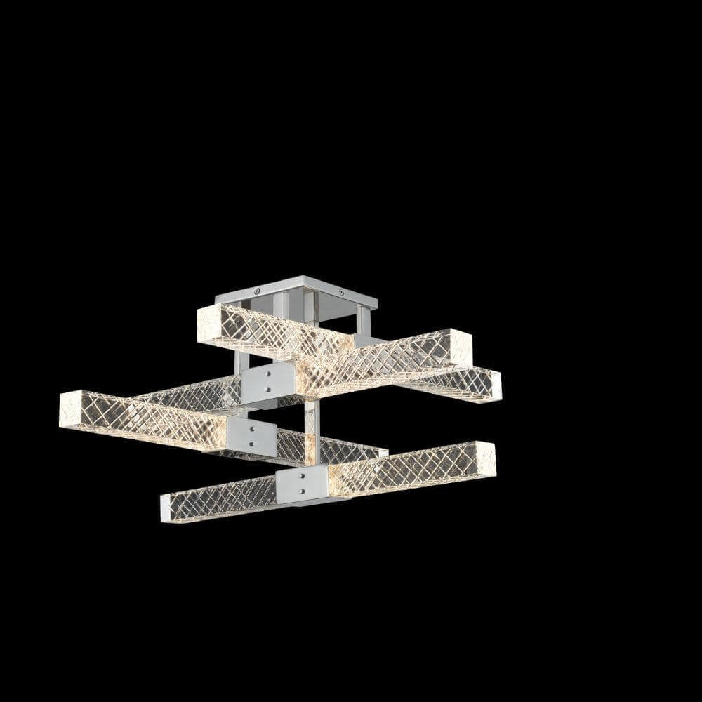 Allegri Apollo 25" LED Flush Mount, ChromeBy Allegri Crystal by Kalco Lighting