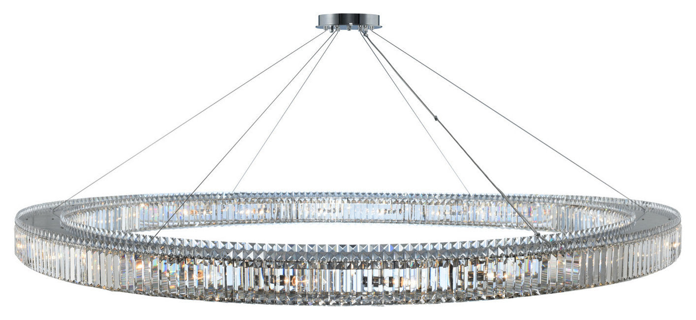 Allegri 11717010FR001 24 Light Pendant Rondelle ChromeBy Allegri Crystal by Kalco Lighting