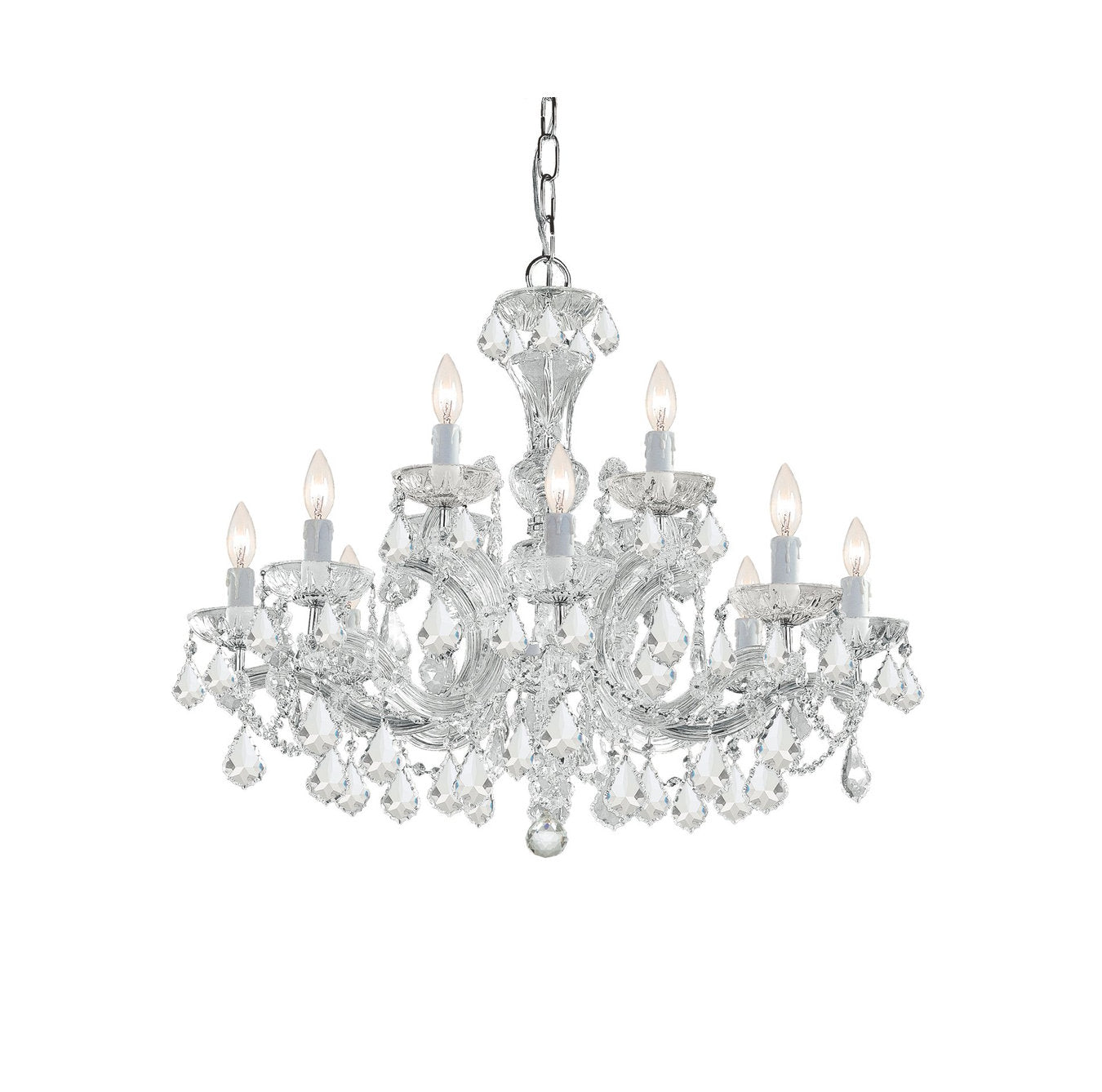 Crystorama 4479-CH-CL-SAQ Maria Theresa - Twelve Light 2-Tier ChandelierBy Crystorama Lighting