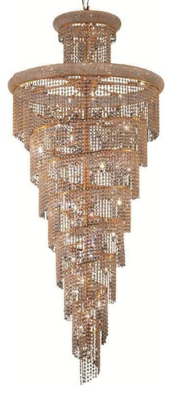 Elegant Lighting V1800SR36G/RC Spiral 32-Light Hanging FixtureBy Elegant Furniture & Lighting