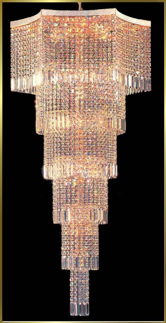 Entryway chandelier / foyer chandelier in gold plated finish