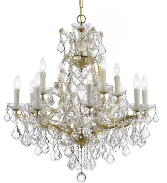Crystorama 4412-GD-CL-S Maria Theresa - Twelve Light ChandelierBy Crystorama Lighting