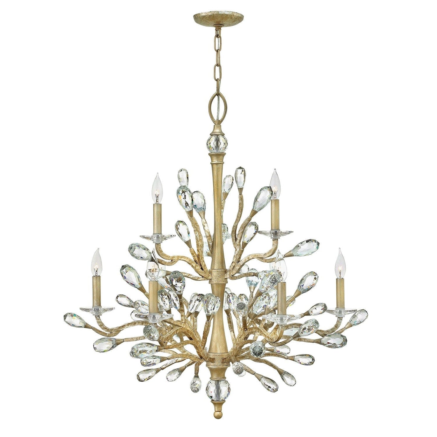 Nine-Light Two Tier Chandelier