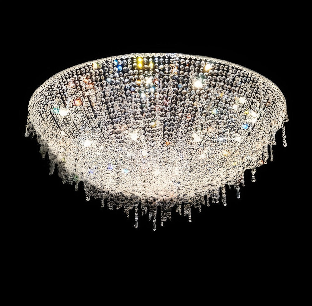 Bendejun | Luxury Brilliant Drops Crystal Chandelier, Dia31.5xh13.8", Cool LightBy Miron Demid LLC