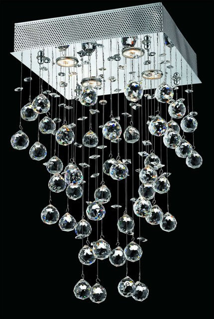 4 Light contemporary chandelier Chrome plated