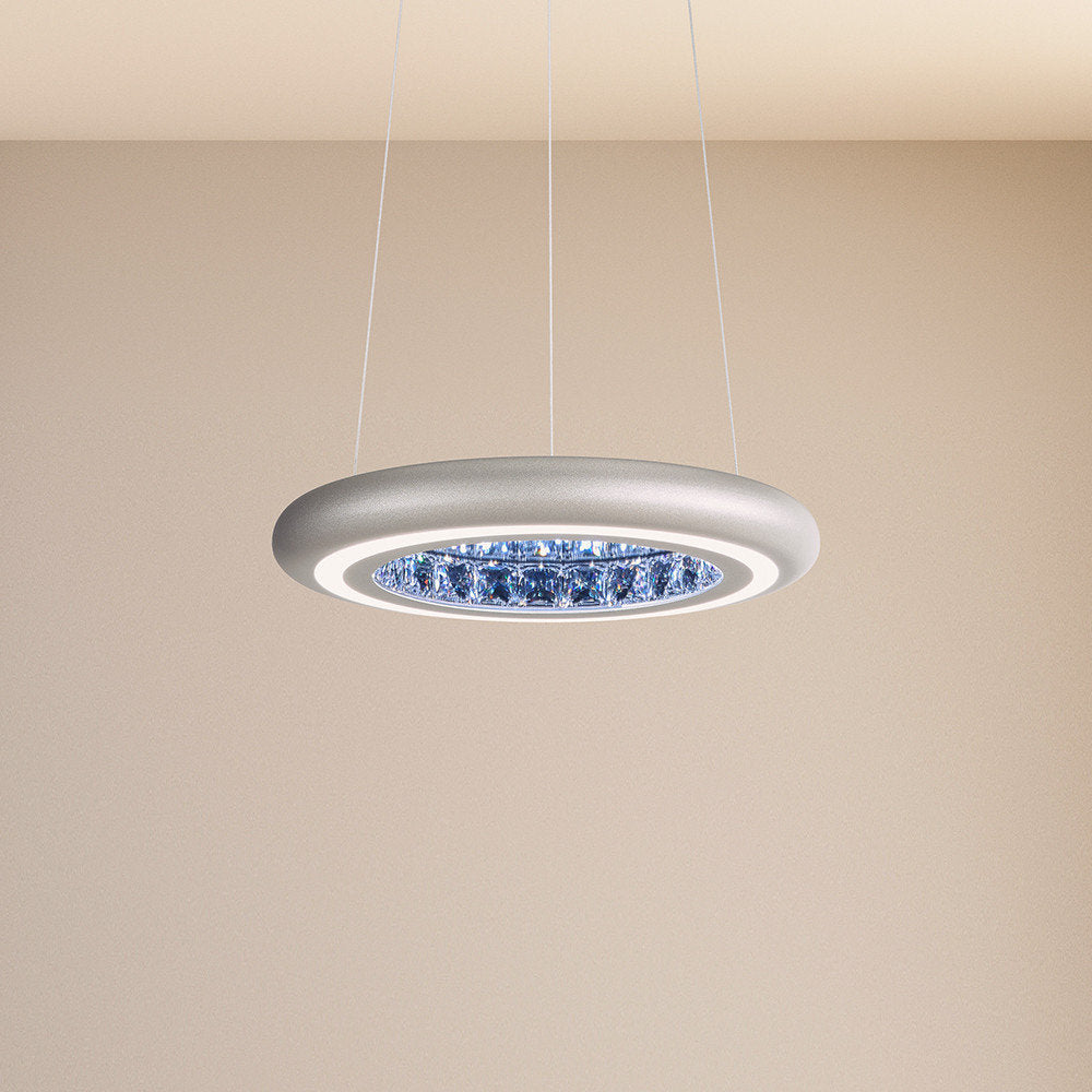 Schonbek Mfc101N-Si1S 1 Light Crystal Pendant, Glimmer SilverBy Schonbek