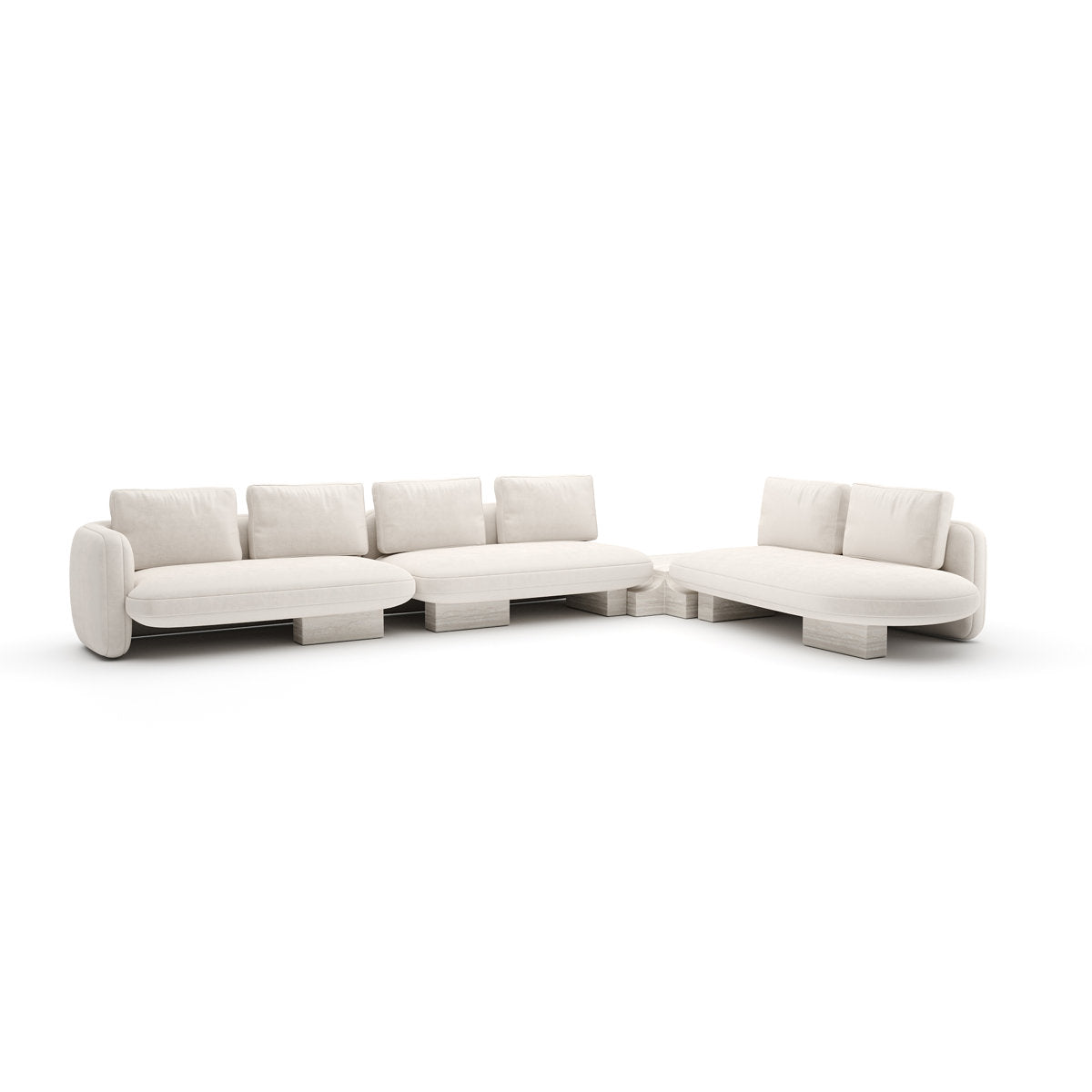 *Overlap L Bumper Sectional Dk Taupe