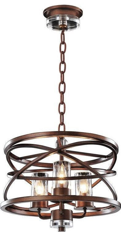 Celtic-Inspired Etruscan Bronze PendantBy KALCO LIGHTING