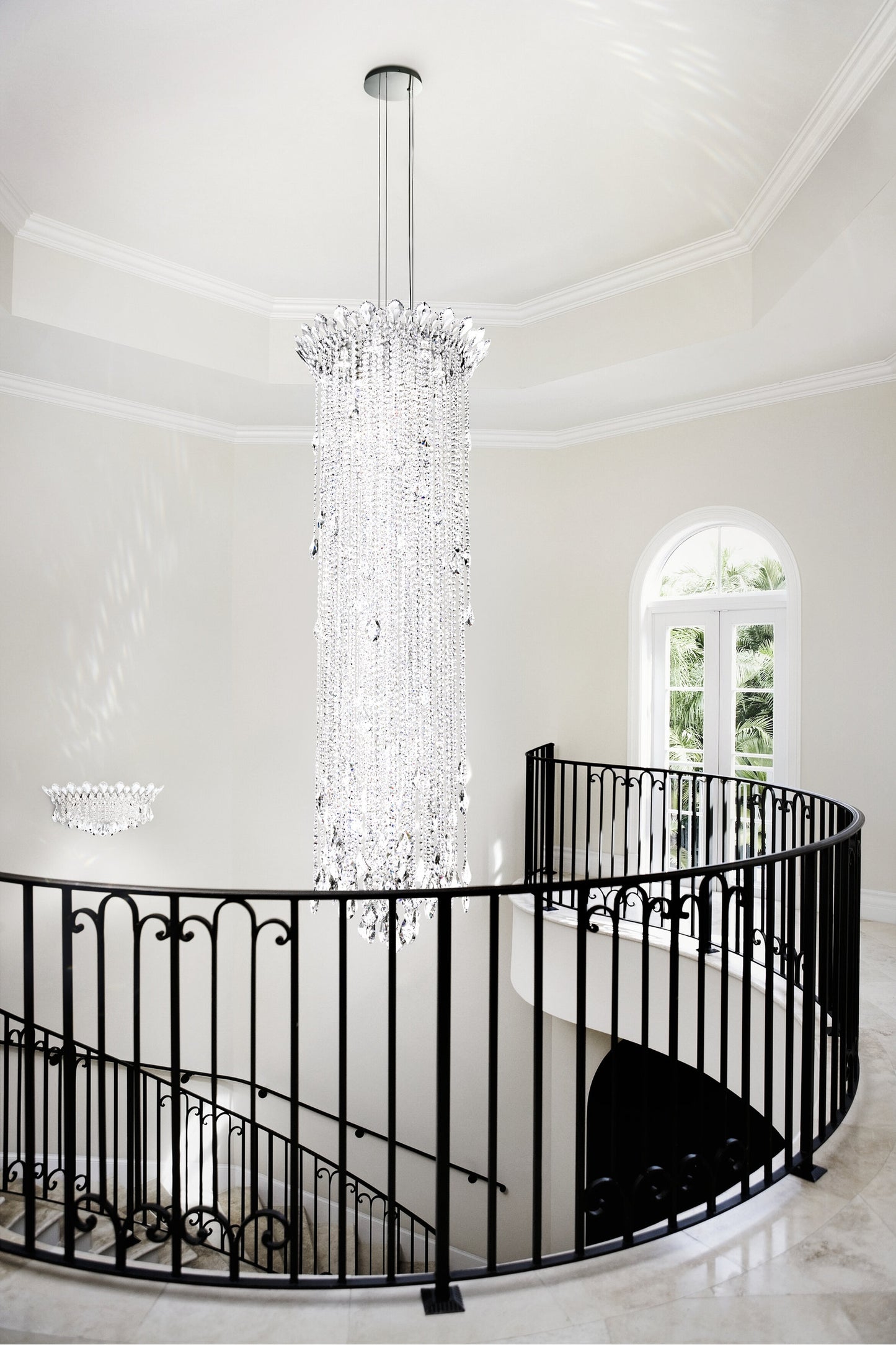Trilliane Strands 4-Light in Stainless Steel, Clear Heritage CrystalBy Schonbek