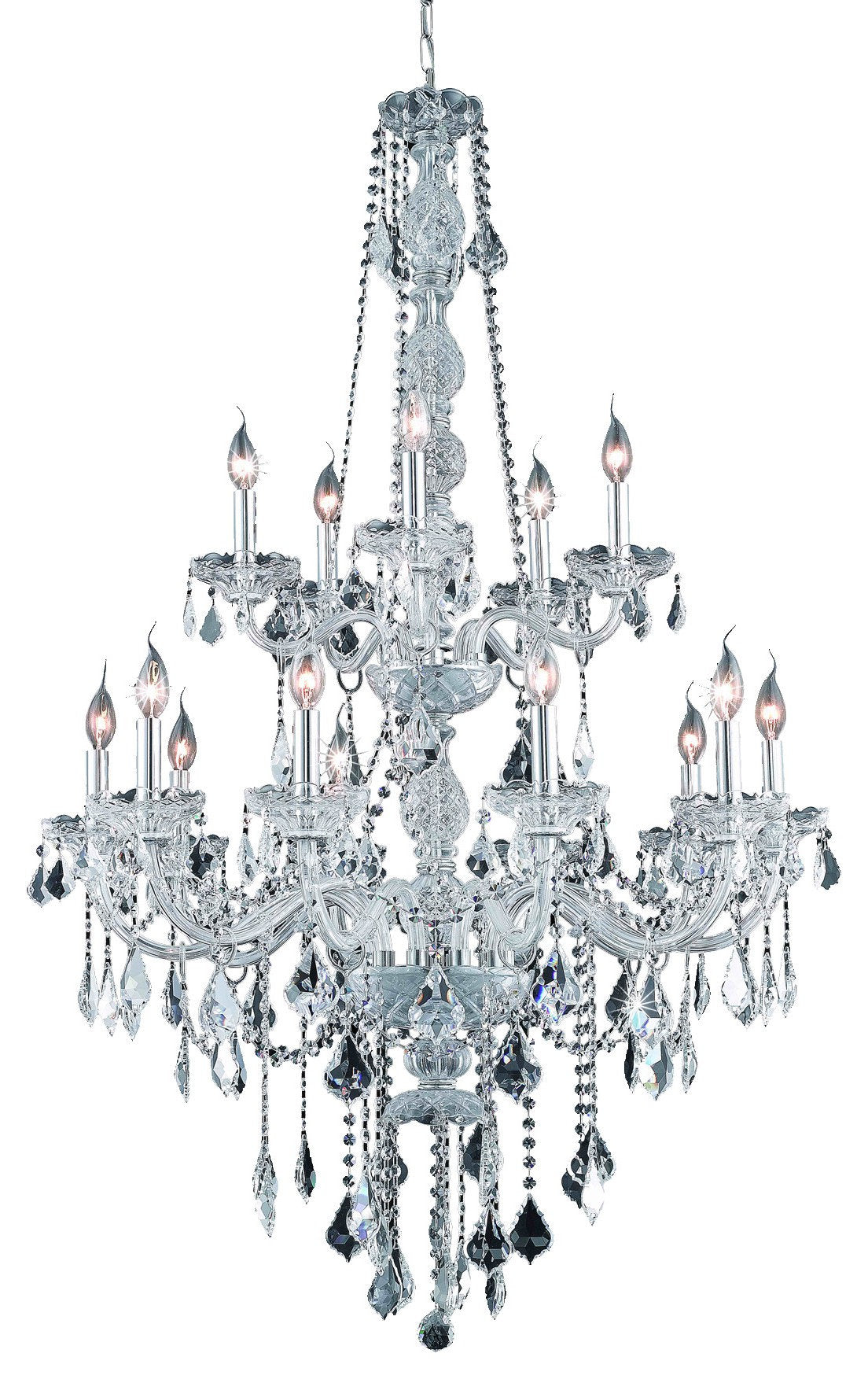 Verona 15-Light Chrome Chandelier, Crystal: Royal CutBy Elegant Furniture & Lighting