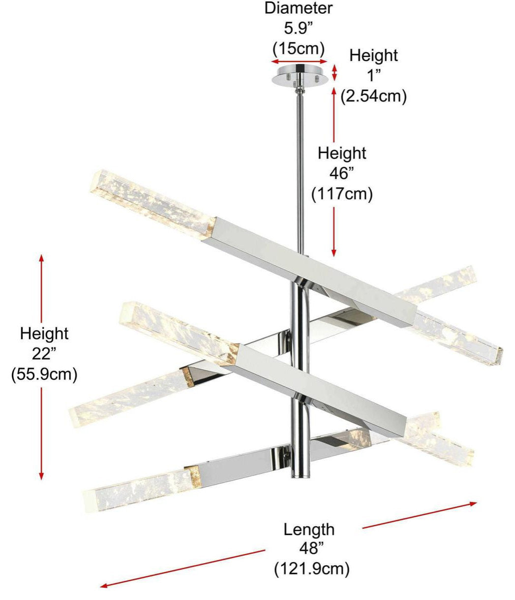 Ari 8 Light Pendant, ChromeBy Elegant Furniture & Lighting