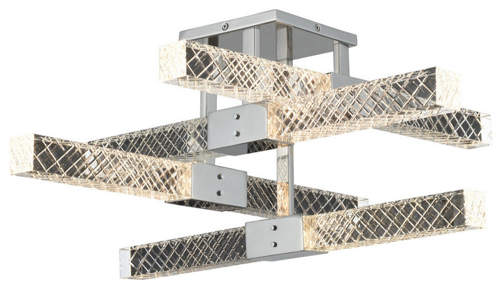 Allegri 034940010FR001 LED Flush Mount Apollo ChromeBy Allegri Crystal by Kalco Lighting