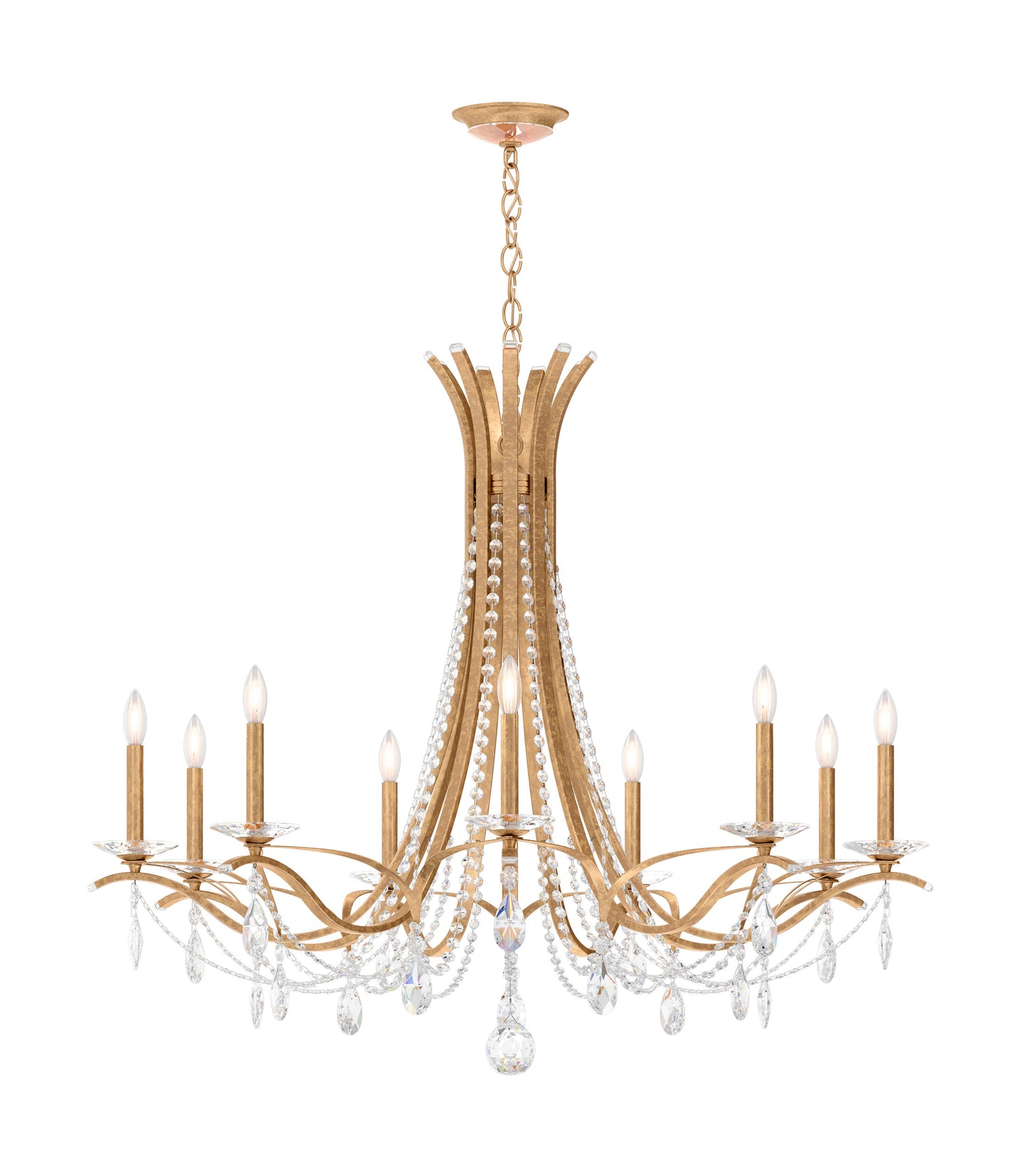 Schonbek Va8339N-26H 9 Light Crystal Chandelier, French GoldBy Schonbek