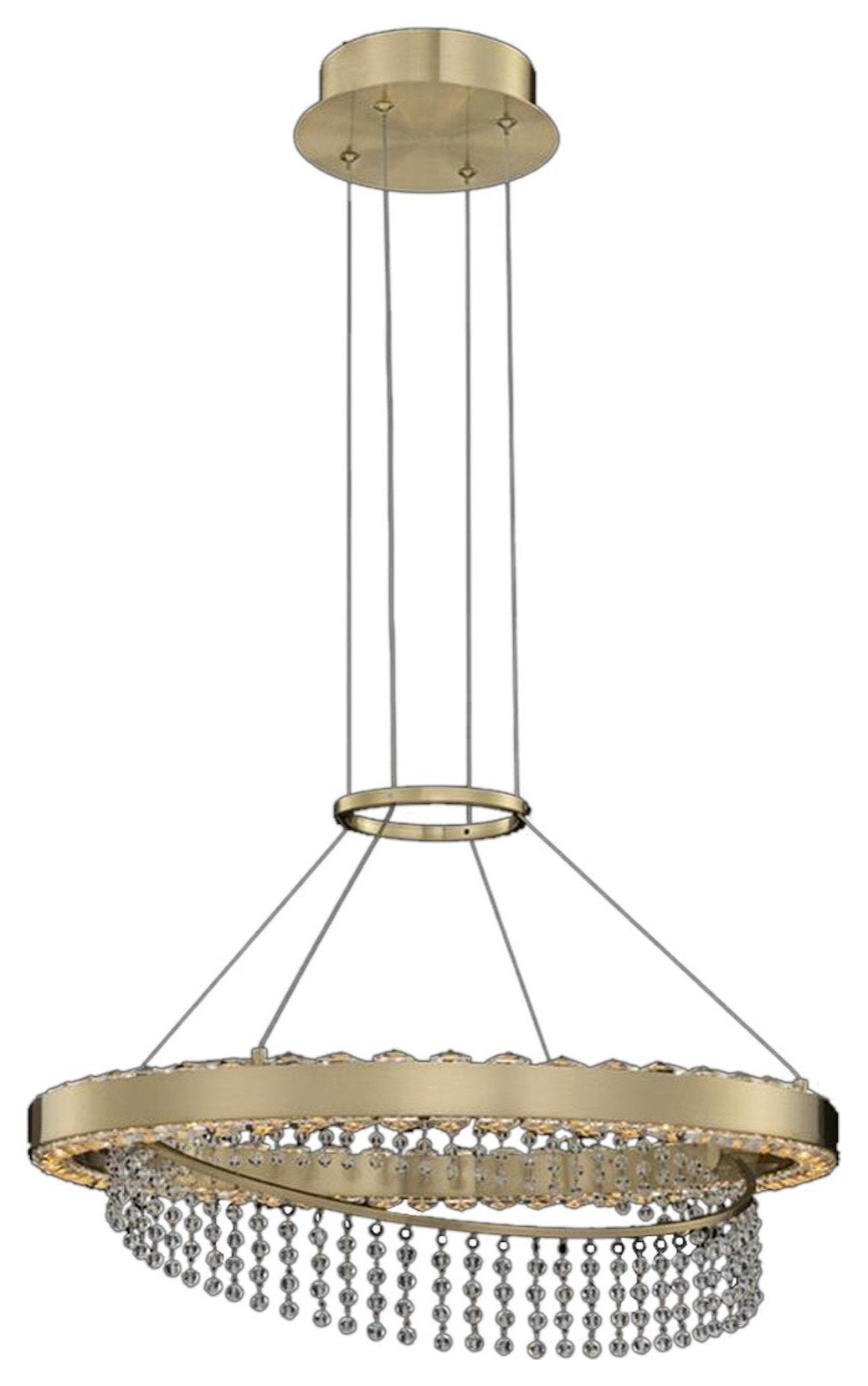Luxurious 20" Saturno LED Crystal PendantBy KALCO LIGHTING