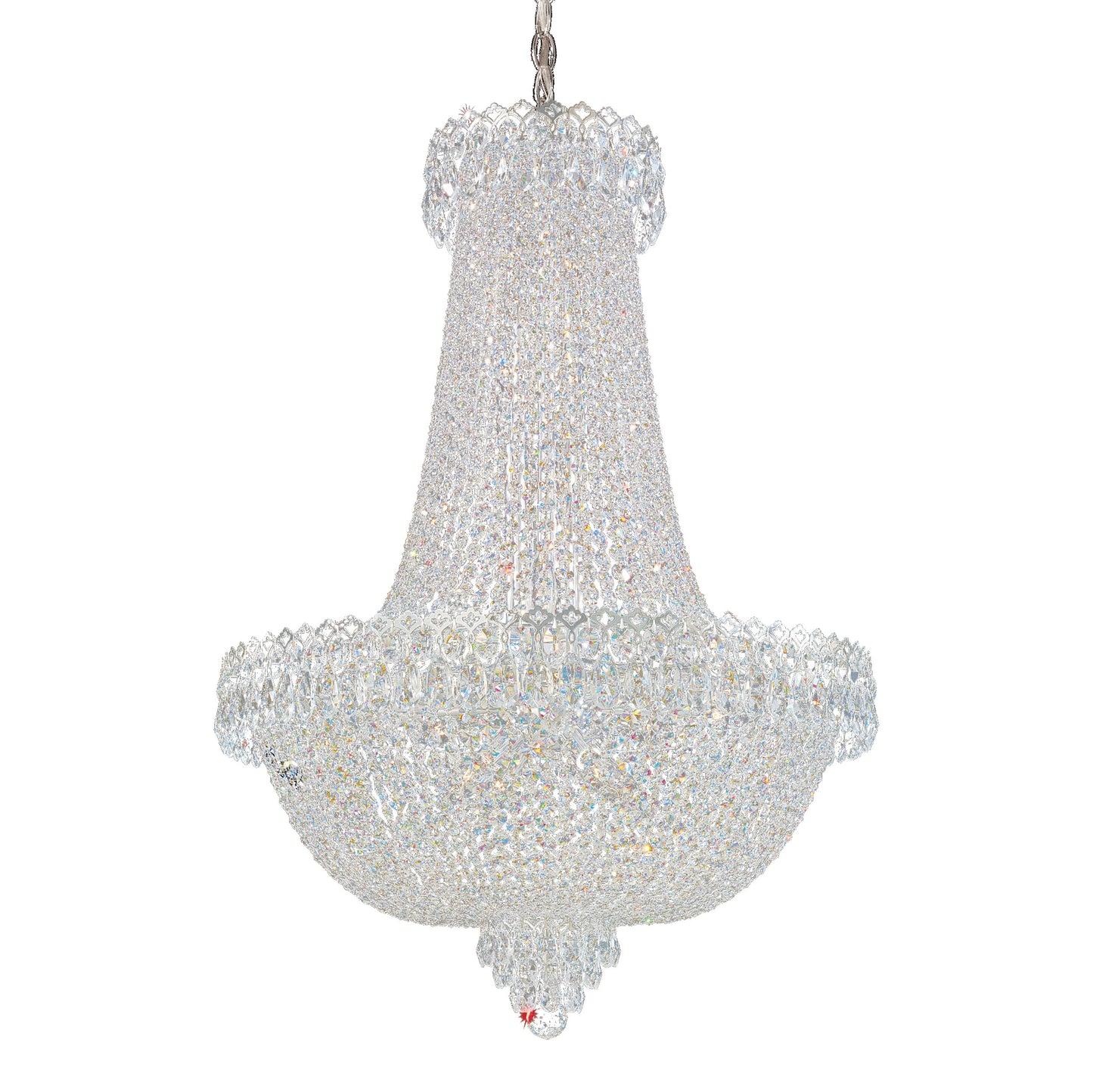 Camelot 22 Light Chandelier Silver Clear Gemcut CrystalBy Schonbek