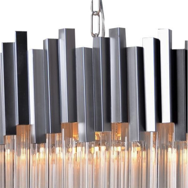 Elegant Polished Nickel Crystal ChandelierBy Zentique, Inc.