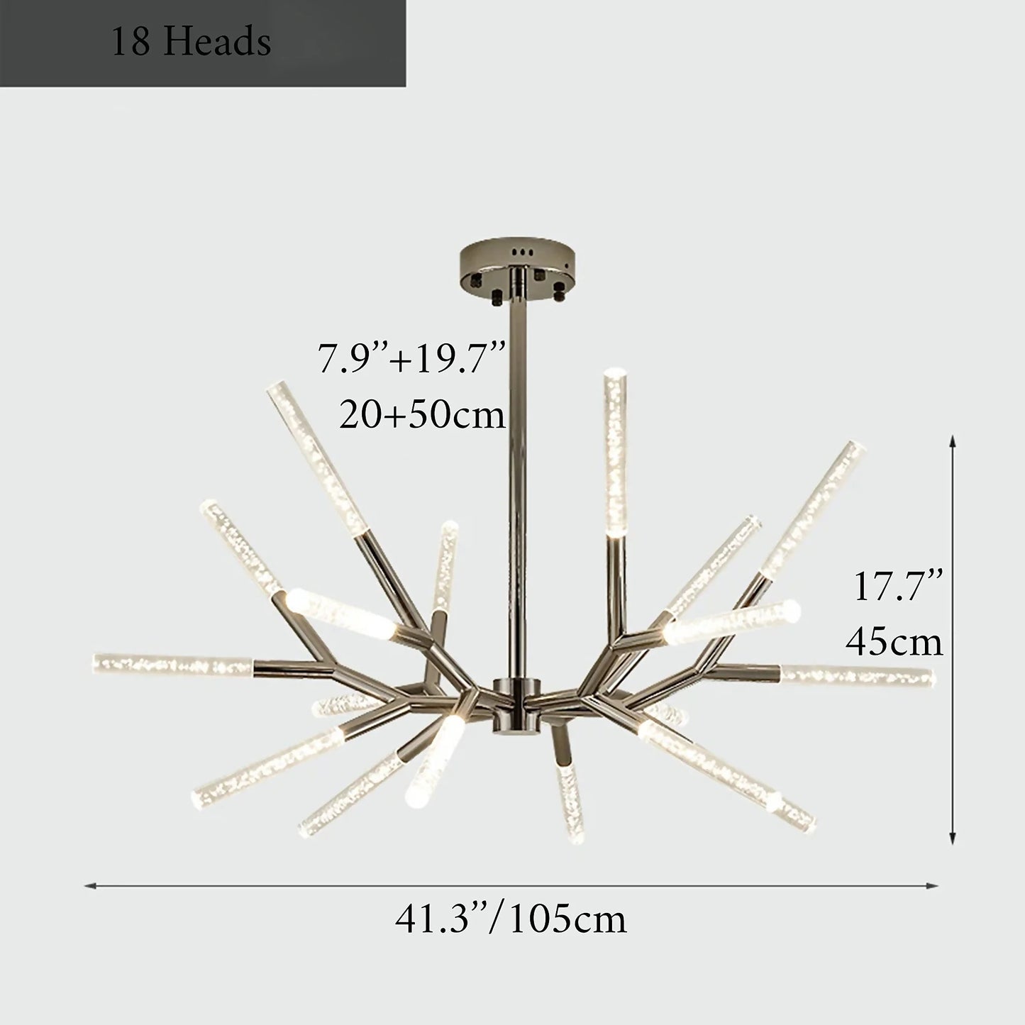 Aliano | Creative Tree Branches Design Bubble Crystal Chandelier, Gold, 18 Heads, Warm LightBy Miron Demid LLC