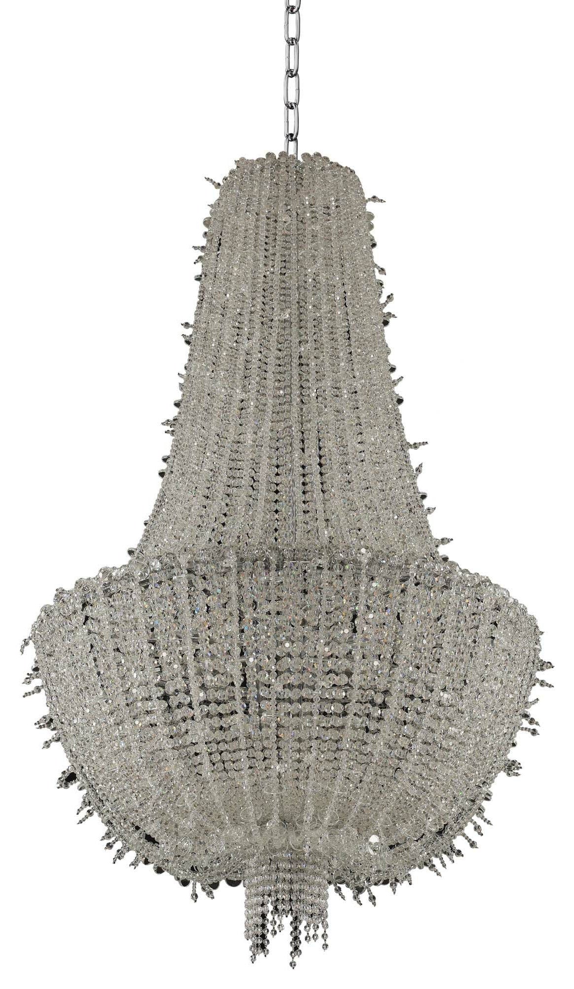Allegri Cielo Crystal Pendant, Chrome With Firenze Clear Crystal, 31.00By Allegri Crystal by Kalco Lighting