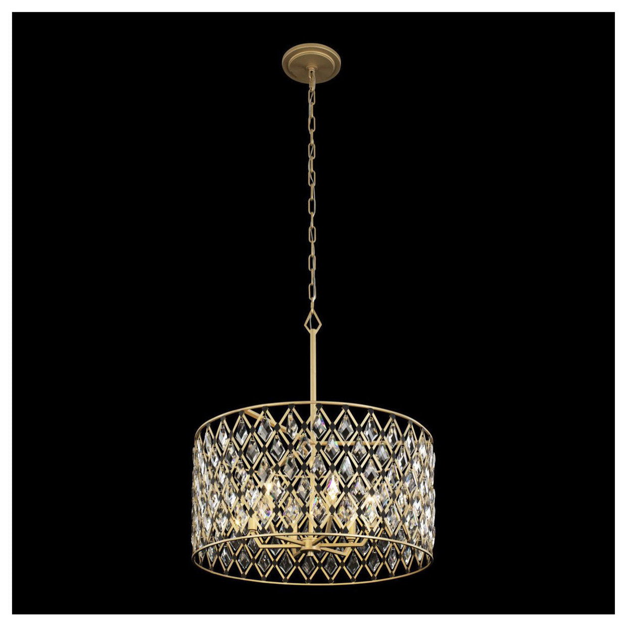 Windsor 6 Light Pendant, French Gold and Matte BlackBy Varaluz