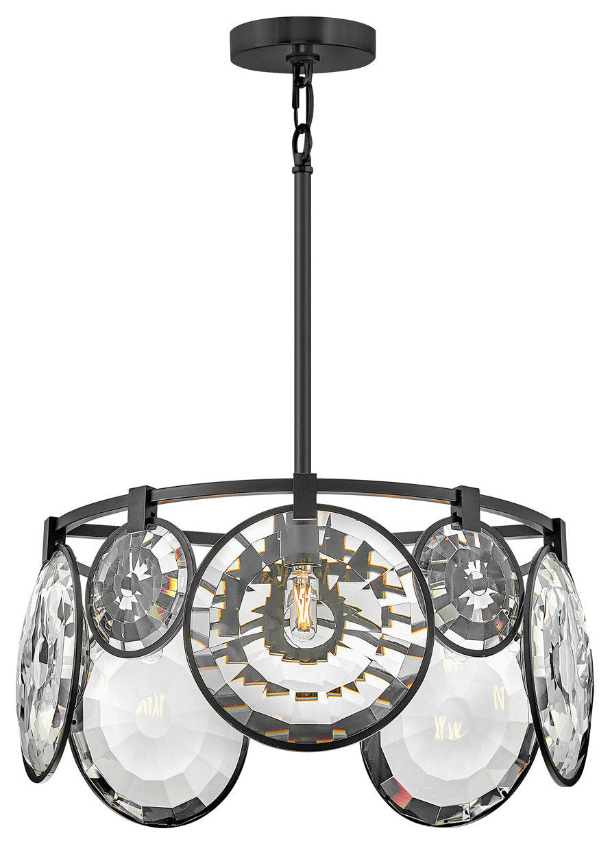 Nala Five Light Pendant, BlackBy Hinkley