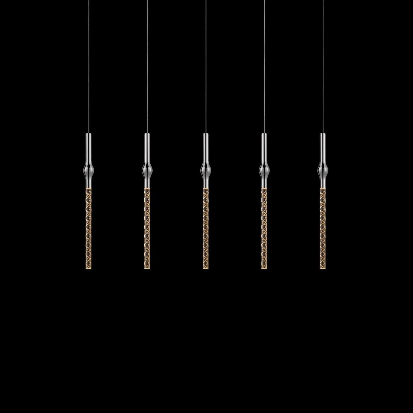 Polished Chrome Five-Light LED Pendant